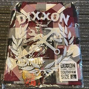 Dixxon Southpaw Flannel. Men’s size large tall. NIW.